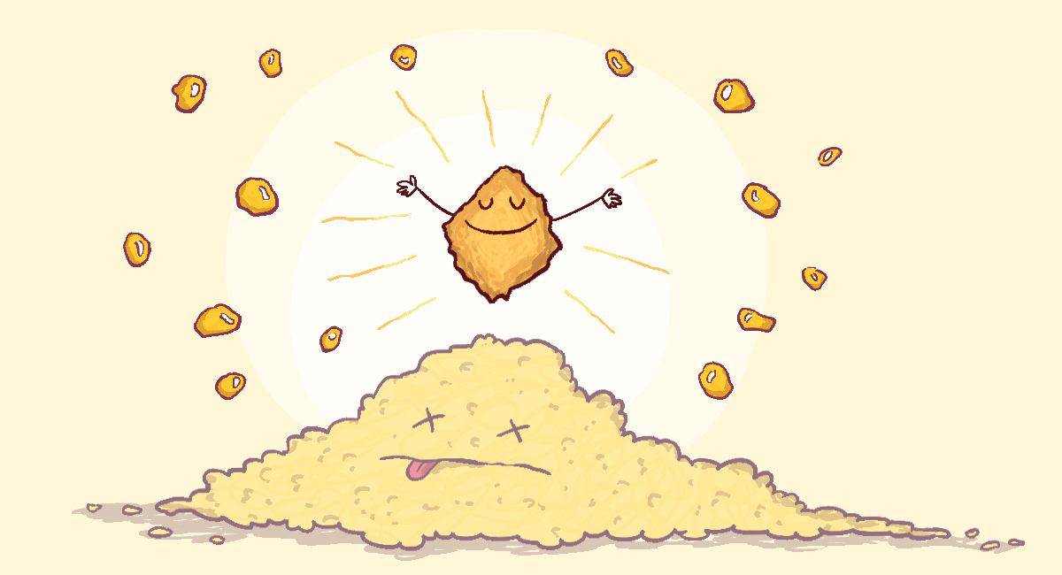 Gebratene Hirsereste